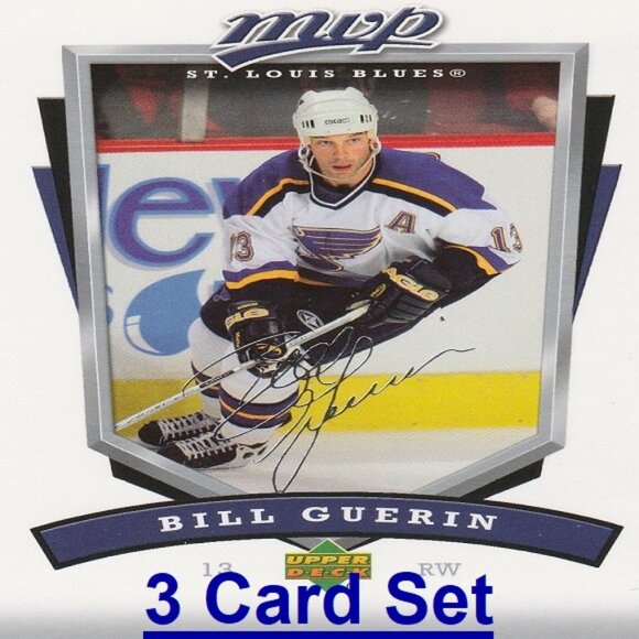 Bill Guerin St. Louis Blues NHL Hockey Card Collection - 3 Card Set - Picture 1 of 4